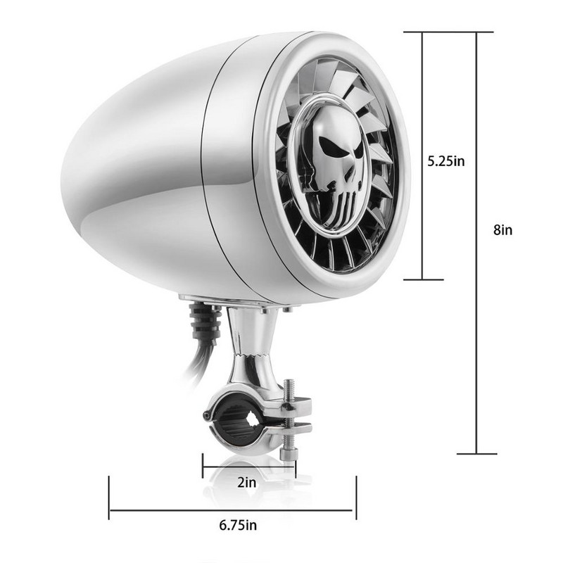 Difuzor Bluetooth de înaltă performanță, 5 inchi, impermeabil pentru ATV/UTV/motocicletă, sistem audio pentru barcă cu bas greu AUX MP3