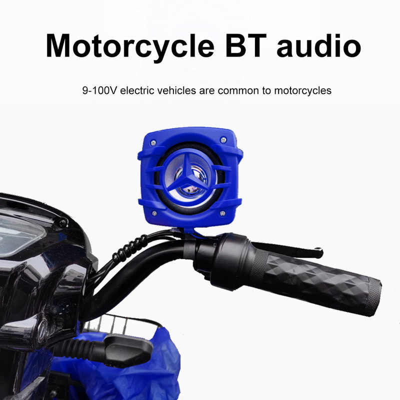 Sistem de sunet stereo pentru călărie pentru motocicletă Difuzor pentru motocicletă compatibil Bluetooth pentru motocicletă cu scuter electric de 9-100 V