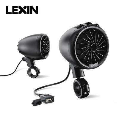 Boxe moto Lexin Q3 150W Bluetooth5.1 pentru motociclete 7/8 până la 1 1/4 impermeabile IP67, semnalizare LED încorporată