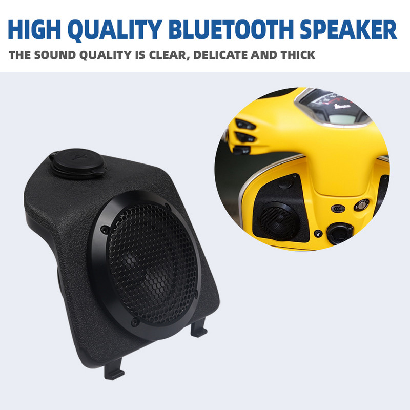 Difuzor Bluetooth pentru motociclete PIAGGIO Vespa GTS250 GTS300 cu interfață USB Difuzor stereo șocant Accesorii de sunet