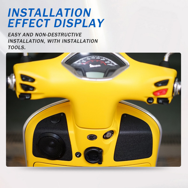 Difuzor Bluetooth pentru motociclete PIAGGIO Vespa GTS250 GTS300 cu interfață USB Difuzor stereo șocant Accesorii de sunet