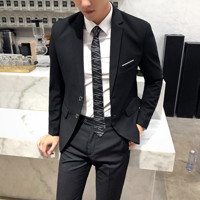 Bărbați de afaceri pentru bărbați de onoare Blazere Pantaloni Mire Rochie de mireasă Banchet Culoare uni Slim Fit Costum Jachetă Jachetă Vestă Set pantaloni 3 buc