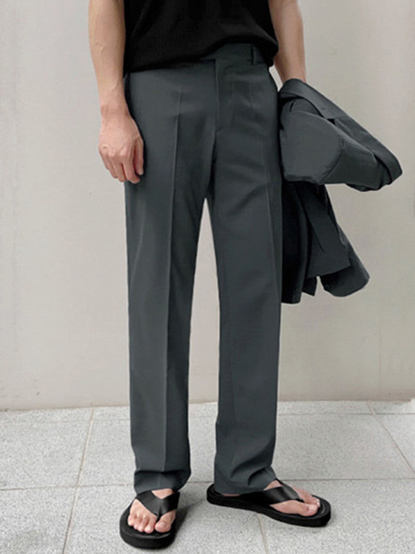 IEFB Culoare uni Secțiune subțire (Vândut separat) Costum casual pentru bărbați 2023 Nou stil coreean Largi, simplu, Set la modă, Pantaloni