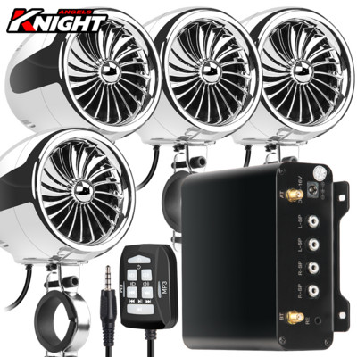 Audio pentru motociclete Difuzor Bluetooth impermeabil Sunet Sistem audio pentru motociclete Suport Bluetooth, USB, AUX, Radio FM, Control prin cablu