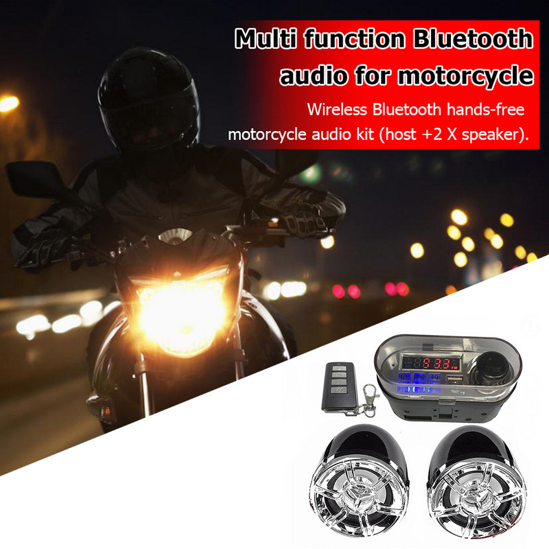 HY-007 Sistem audio difuzor Bluetooth pentru motociclete Radio TF Mâini libere Încărcător USB pentru decorarea personală a motocicletei în aer liber
