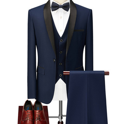 Ensembles Homme Costum de înaltă calitate Slim Fit pentru bărbați Tendință Mariage smoking solide Rochie de mireasă de afaceri casual (Blazer+Vest+Pants)