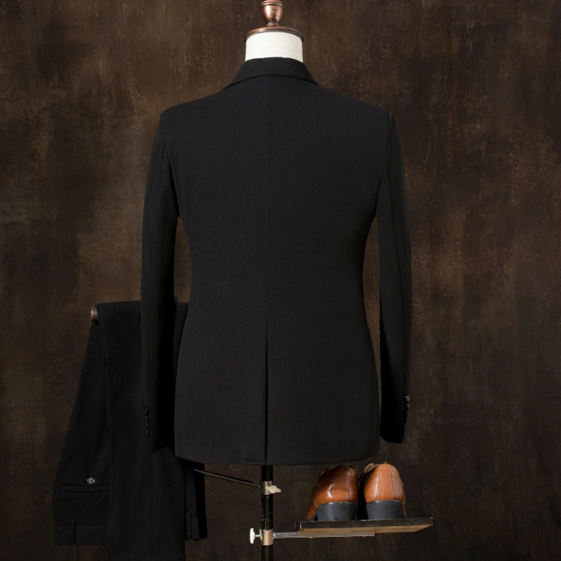 Costum de nuntă pentru bărbați, în trei piese, în stil chinezesc, vestă, design de modă, costum bărbătesc brodat, slim fit, model dragon, rochie Mao Zedong