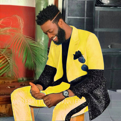 Ultimul design Costume cu paiete pentru bărbați 2 piese Costum de petrecere de nuntă de vară realizate petice Blazer Jachetă de performanță Tată și fiu