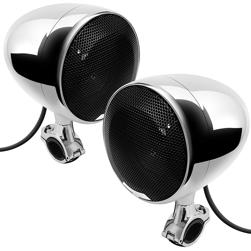 Amplificator de 600 W, 2 canale, 4,5 inci, impermeabil, pentru motociclete, difuzoare radio Bluetooth, sistem de redare audio stereo cu USB AUX MP3