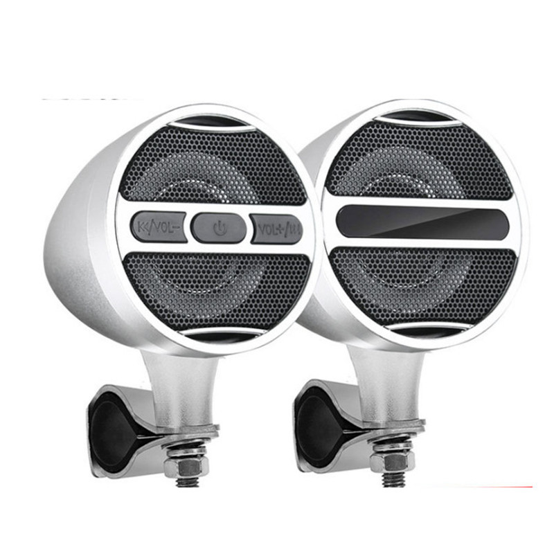 MT473 12V Motocicletă USB MP3 Audio Player Difuzoare compatibile Bluetooth Tuner radio FM Instalare ghidon rezistent la apă 3 inchi Metal