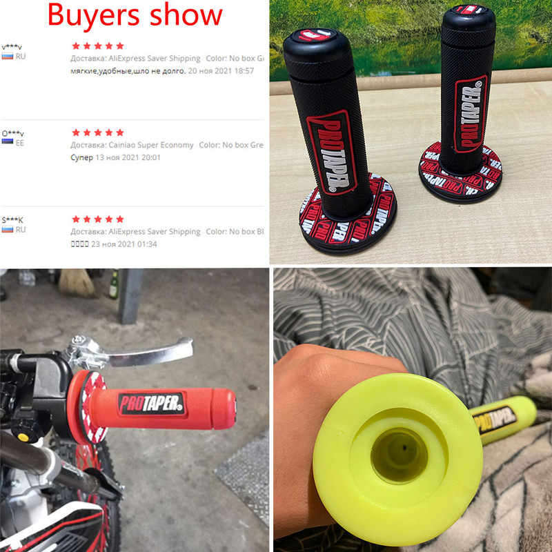 Universalios motociklo rankenos rankenos Protaper Grip vairas Dirt Pit Bike 7/8" guminė rankenos rankena dvigubo tankio MX rankenos