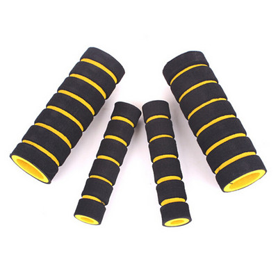 4vnt./komplektas Universal Grip Comfort Sponge putplasčio rankenėlė motociklo paspirtukas dviratis, 2vnt vairo rankenos dangtelis + 2vnt svirčių dangtelis