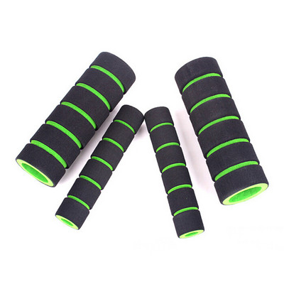 4vnt./komplektas Universal Grip Comfort Sponge putplasčio rankenėlė motociklo paspirtukas dviratis, 2vnt vairo rankenos dangtelis + 2vnt svirčių dangtelis