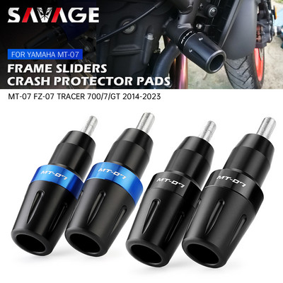 Black Frame Sliders Crash Protector For Yamaha MT-07 / MT-07 Tracer / 700 GT