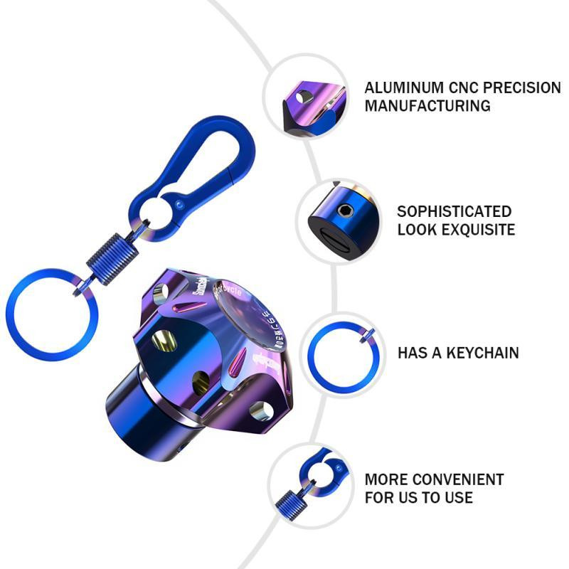 Capac universal pentru chei CNC pentru motociclete Hexagon ars din titan Breloc pentru cap Carcasă decorativă Modificată pentru chei Accesorii auto