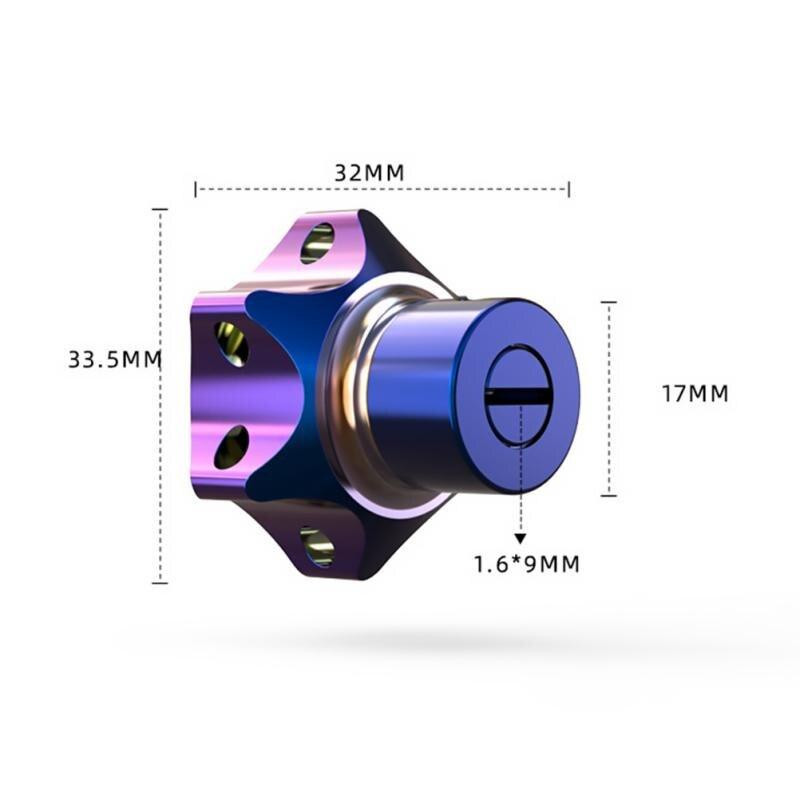 Capac universal pentru chei CNC pentru motociclete Hexagon ars din titan Breloc pentru cap Carcasă decorativă Modificată pentru chei Accesorii auto