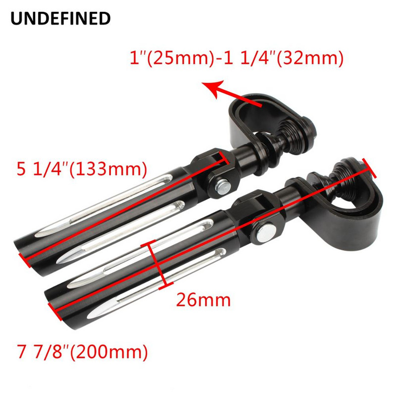25mm-32mm Suporturi de picior pentru autostradă pentru motociclete, reglabile pentru protecția motorului, suport pentru suport pentru picioare pentru bară de accident pentru Harley Sportster Softail Dyna