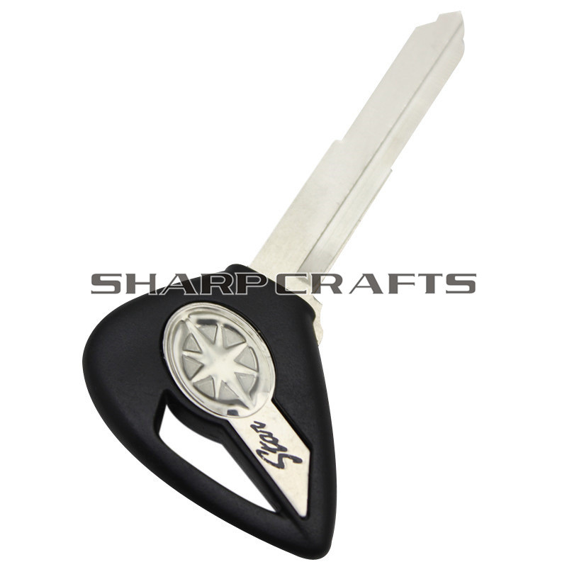 Lamă netăiată de cheie netăiată pentru motocicletă neagră/roșie pentru YAMAHA Dragstar V-Star DS400 DS650 XVS400 XVS650 XV1900 XVS1300 XVS950