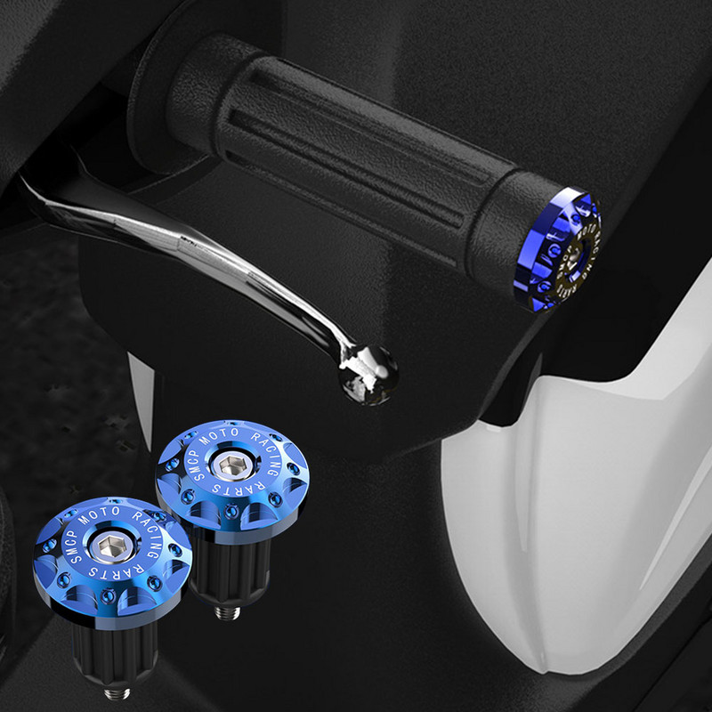 2 buc. Capete de bară pentru mâner de motocicletă mânere pentru ghidon din metal CNC pentru motociclete, mufă de contragreutate, glisor, mânere pentru biciclete cu motor, accesorii pentru bicicletă murdărie