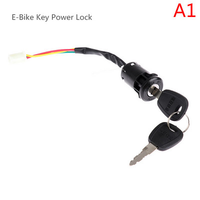 Blocare antifurt Încărcător de baterie pentru motocicletă Blocare/Blocare cască/Cheie de aprindere/Bicicletă electrică spate Scooter E-bicicletă cu 2 chei