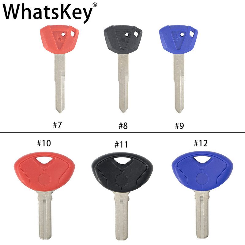 WhatsKey Înlocuiește cheia de motocicletă cu lamă goală netăiată pentru Suzuki pentru Honda pentru Kawasaki pentru Ducati pentru Aprilia pentru BMW pentru Yamaha
