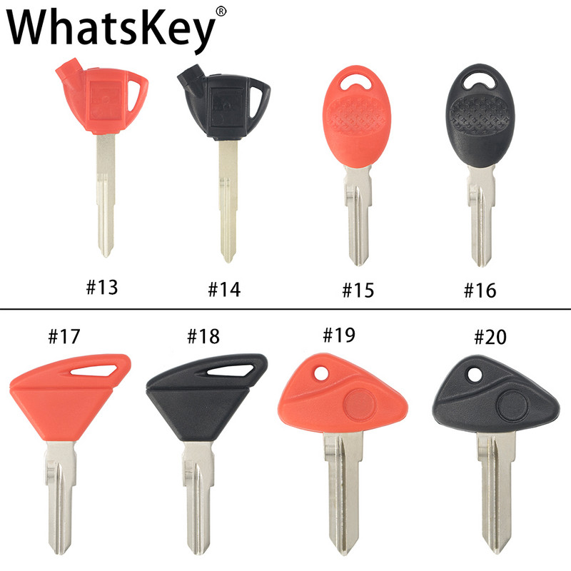 WhatsKey Înlocuiește cheia de motocicletă cu lamă goală netăiată pentru Suzuki pentru Honda pentru Kawasaki pentru Ducati pentru Aprilia pentru BMW pentru Yamaha