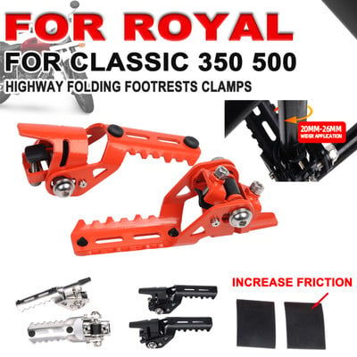 Pentru Royal Enfield classic 350 500 Accesorii pentru motociclete Sujere pentru picioare pentru autostradă Suporturi pliante pentru picioare Diametru 20mm - 26mm