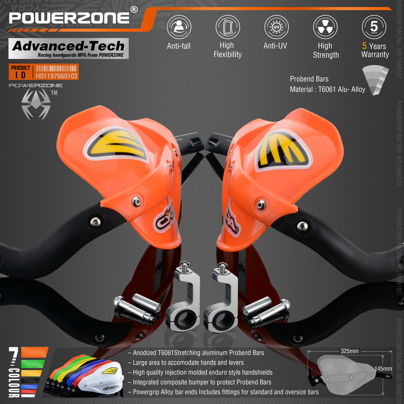 Apărătoare de mână Powerzone Probend pentru Honda KTM ADV EXC EnduroHusqvarna TE CRF WRF DRZ KLX Ghidon pentru motociclete Dirt Bike ATV