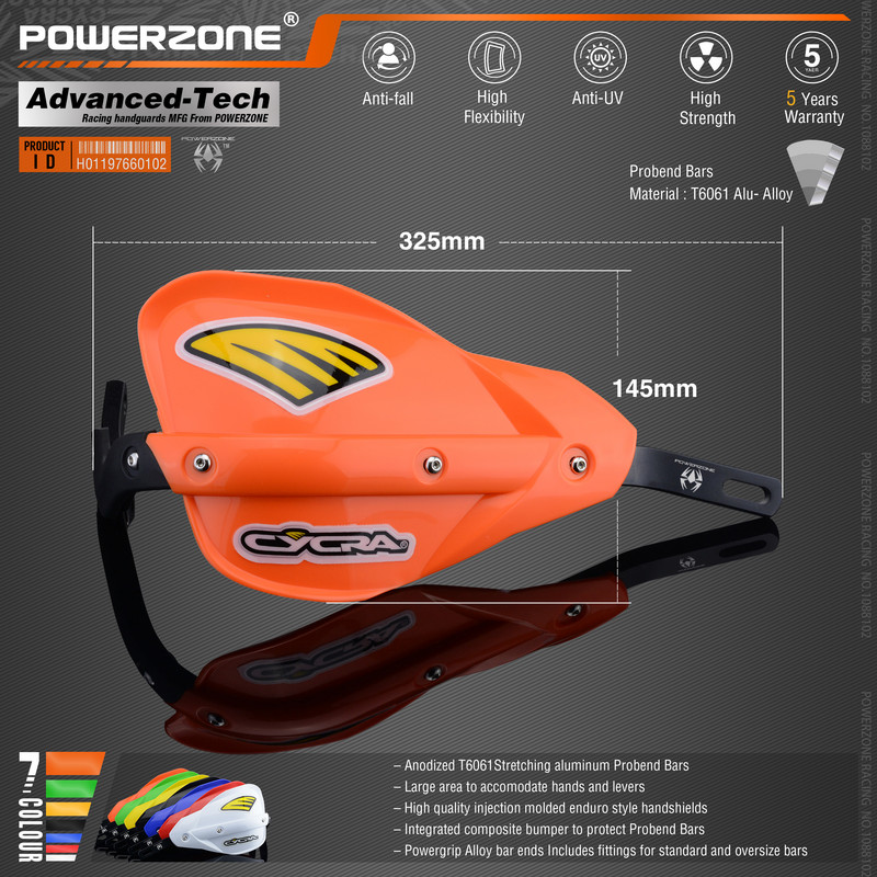 Apărătoare de mână Powerzone Probend pentru Honda KTM ADV EXC EnduroHusqvarna TE CRF WRF DRZ KLX Ghidon pentru motociclete Dirt Bike ATV