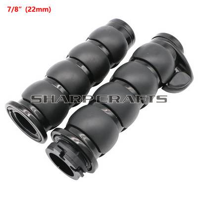 1" arba 7/8" 4 žiedų oro amortizuotos rankenos su droseliu, skirtu Harley Honda Kawasaki Suzuki Yamaha Bikes Cruiser Chopper Custom