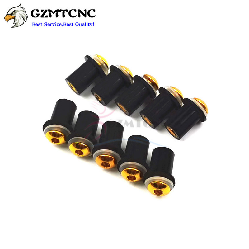 5mm M5 * 16 șuruburi de parbriz pentru motociclete șuruburi de parbriz kituri de montare carena pentru Honda CBR 600 F4i CBR1000RR CB400 VFR800