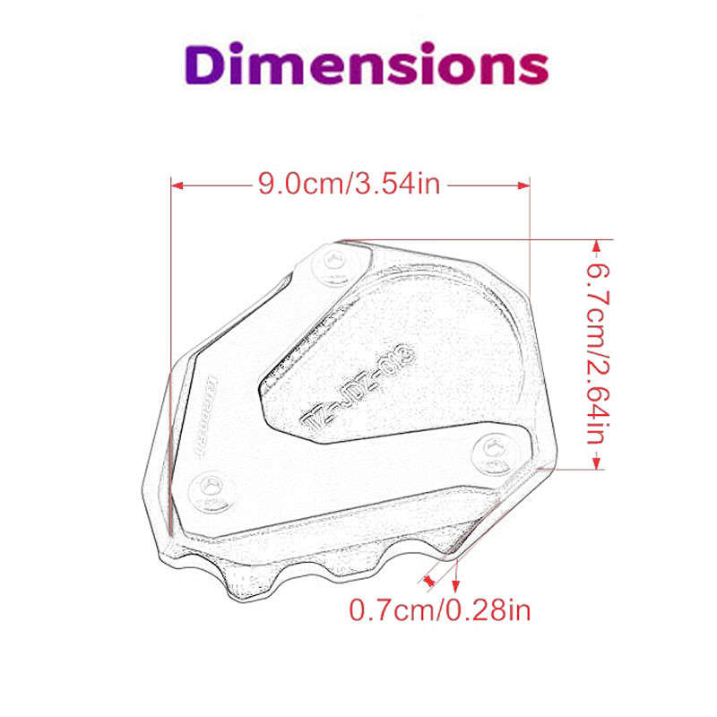 Pentru BMW R1200RT R1200 RT R 1200RT 2004-2013 Accesorii Motociclete Suport lateral Picior Placă de mărire Suport Mărire Extensie