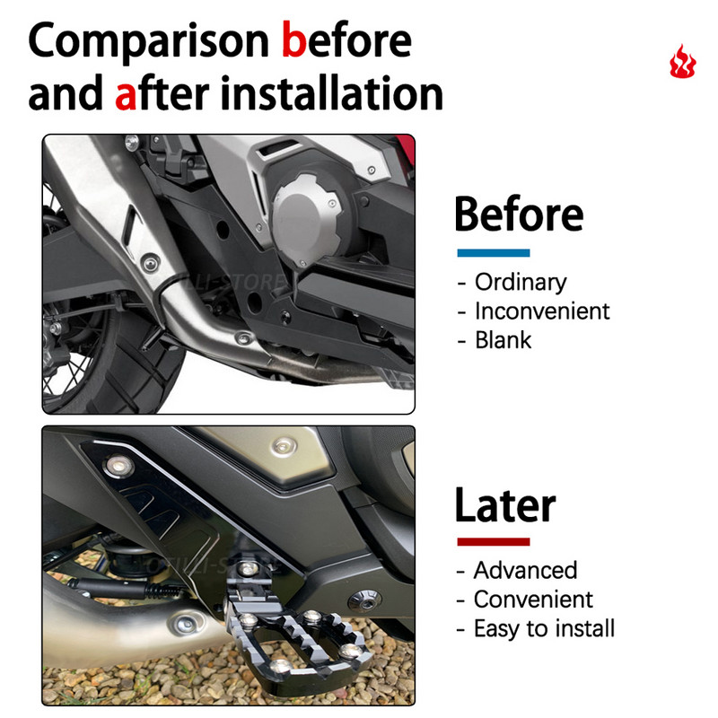 Accesorii noi pentru motociclete Sujere pentru picioare din spate pliabile Suport pentru picioare Pedala pasager pentru HONDA XADV X-ADV 750 X-adv750 XADV750 2021 2022