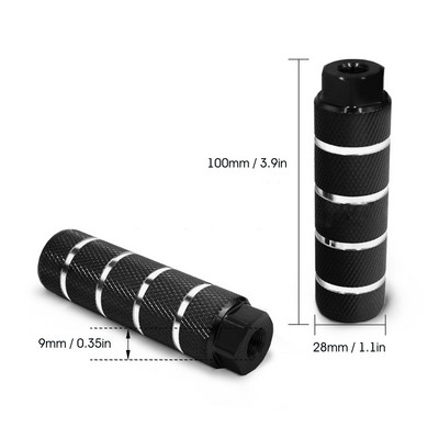 2x MTB BMX dviračio dviračio ašies pedalo lydinio pėdos kaskadininkas pėdos atrama-svirties cilindro rankena neslystanti priekinės galinės ašies pėdos krautuvas