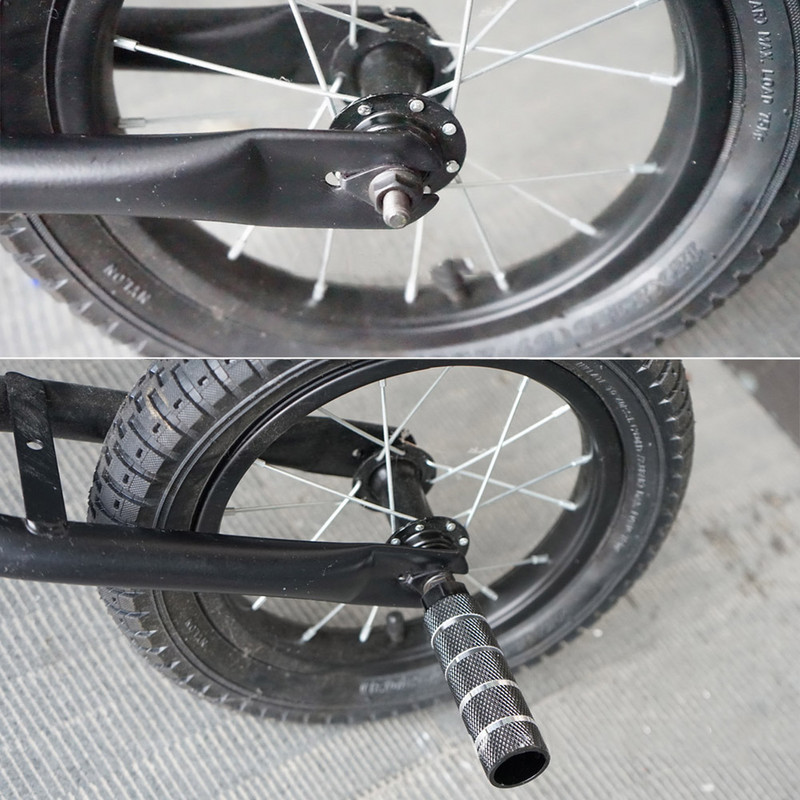 2x MTB BMX dviračio dviračio ašies pedalo lydinio pėdos kaskadininkas pėdos atrama-svirties cilindro rankena neslystanti priekinės galinės ašies pėdos krautuvas