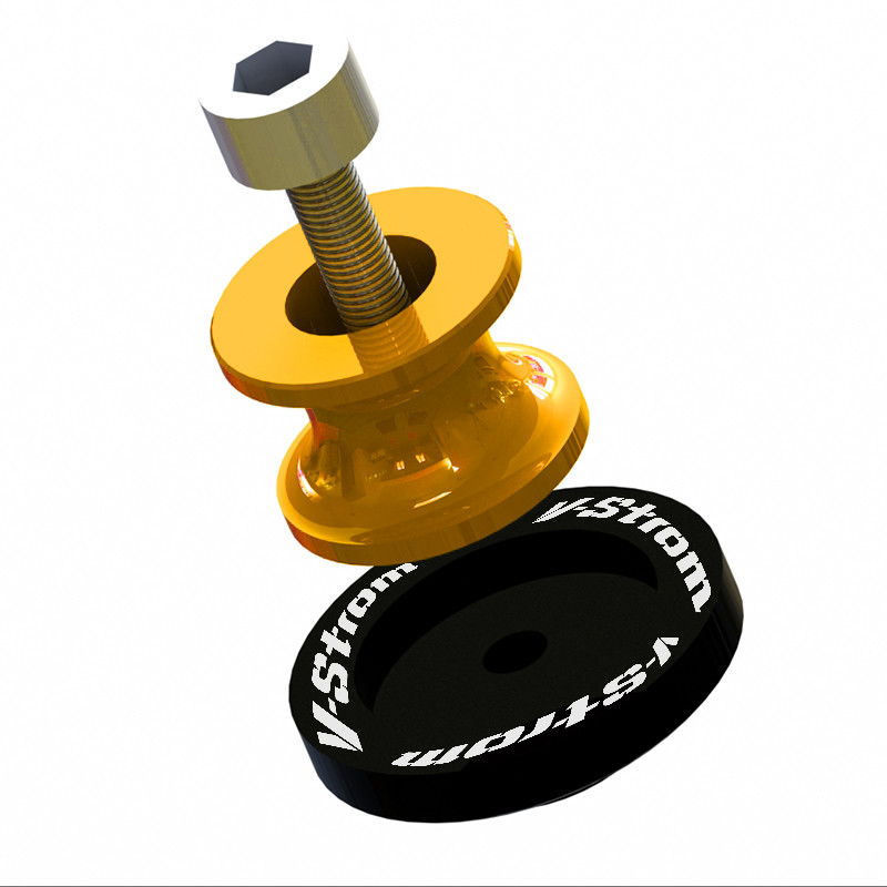 SUZUKI VStrom V Strom 250 650 1000 1050 XT DL mootorrattatarvikute jaoks, CNC alumiiniumist 8 mm õõtshoova pooli liugur-aluse kruvid