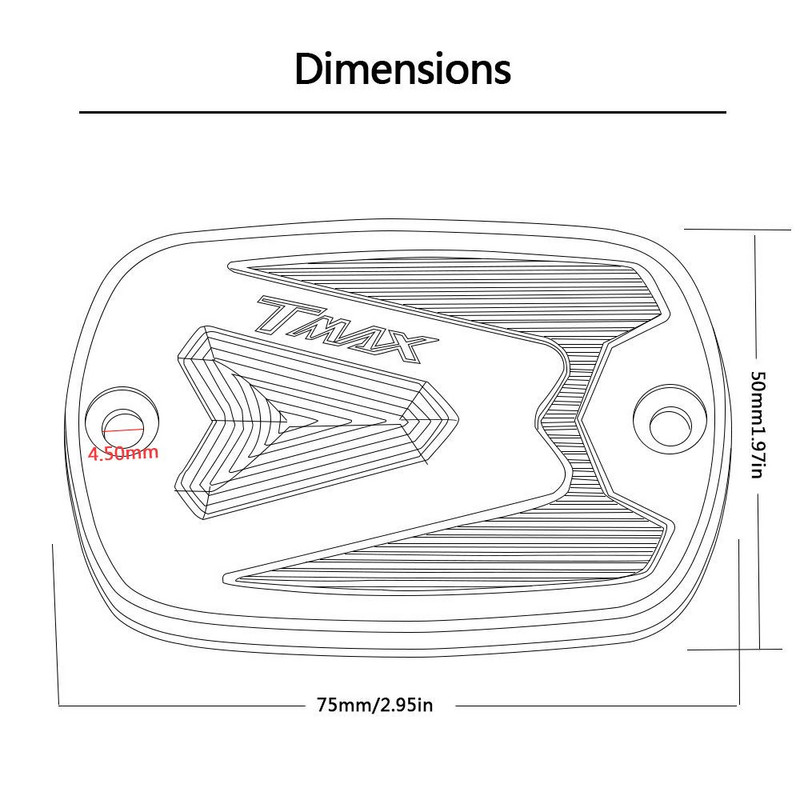 NOU CNC aluminiu roșu capac capac rezervor rezervor lichid de frână pentru motocicletă pentru YAMAHA T-Max 500 TMAX 500 TMax 530 TMAX 560 LOGO