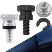 Șuruburi cu cap moletat cu filet de 1/4" Capac scaun șuruburi de montare rapidă pentru Harley Touring Softail Dyna Sportster XL 883 1200 Negru Crom