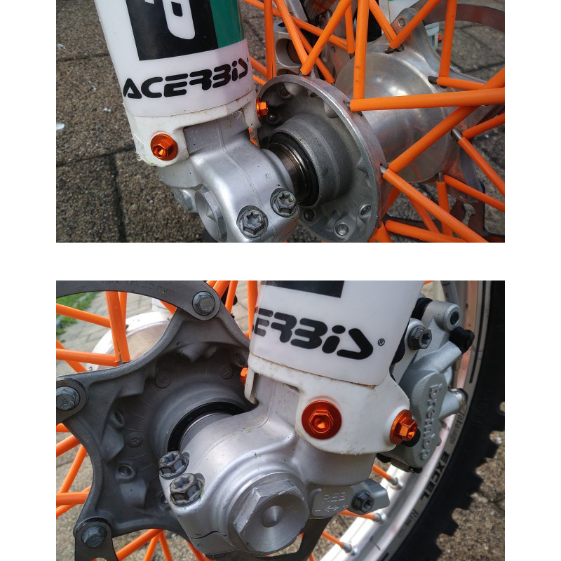 6 buc. șurub de protecție a furcii frontale M6 * 12 pentru KTM EXC EXCF SX SXF XC XCF XCW XCFW 125 150 200 250 350 450 525 530 2000-2022