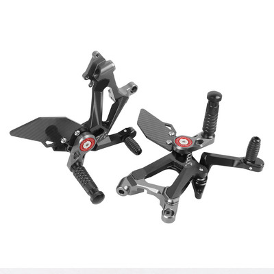 Set de suporturi pentru picioare CNC din fibra de carbon pentru motocicleta Set de suport pentru picioare pentru Ducati PANIGALE V4S V4 V4R V4 Streetfighter V4 2018-2023