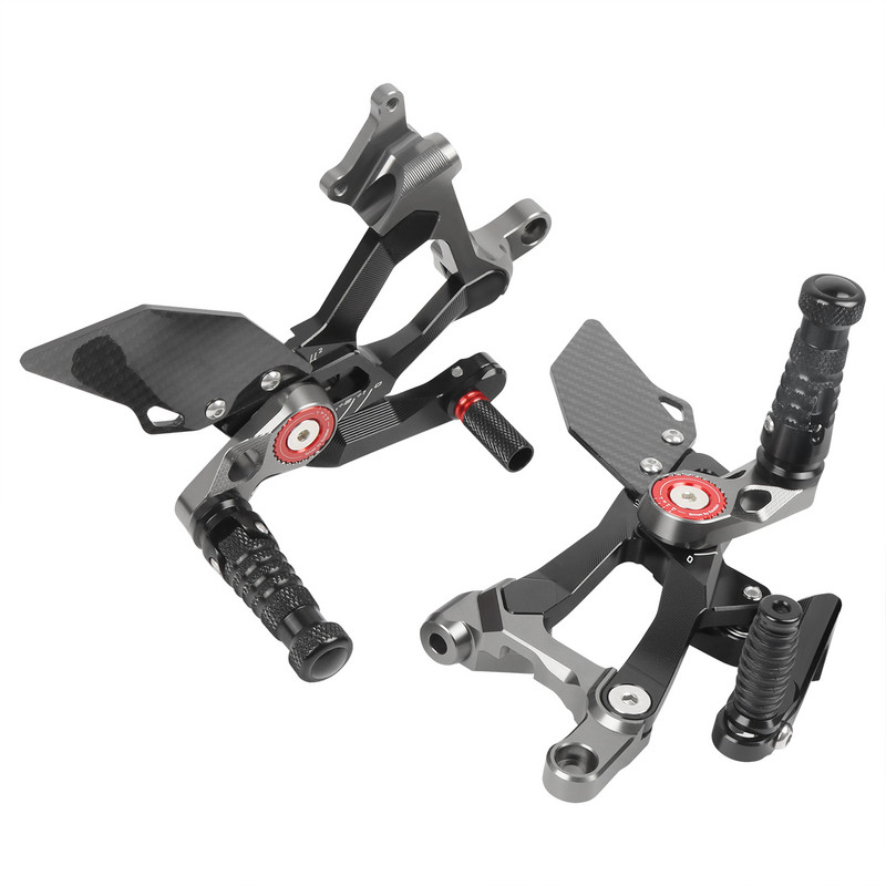 Set de suporturi pentru picioare CNC din fibra de carbon pentru motocicleta Set de suport pentru picioare pentru Ducati PANIGALE V4S V4 V4R V4 Streetfighter V4 2018-2023