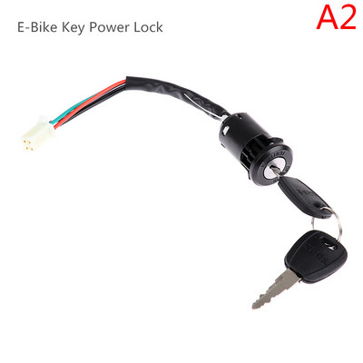 Blocare antifurt cu 2 chei Blocare pentru încărcător de baterie pentru motocicletă Blocare pentru căști/comutator de aprindere Cheie/bicicletă electrică spate Scooter E-bike