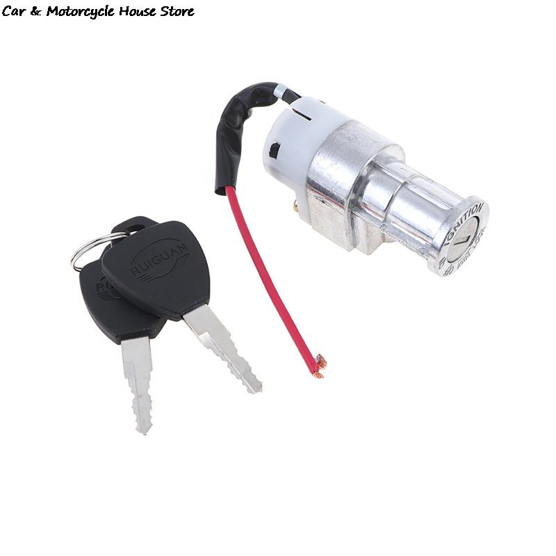 Blocare antifurt cu 2 chei Blocare pentru încărcător de baterie pentru motocicletă Blocare pentru căști/comutator de aprindere Cheie/bicicletă electrică spate Scooter E-bike