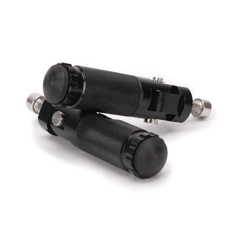 2 buc Black Sliver CNC Aluminiu Universal Motocicletă Motor Bicicletă Suporturi pliante Suporturi pentru picioare Suporturi Ace pedale din spate Set Piese