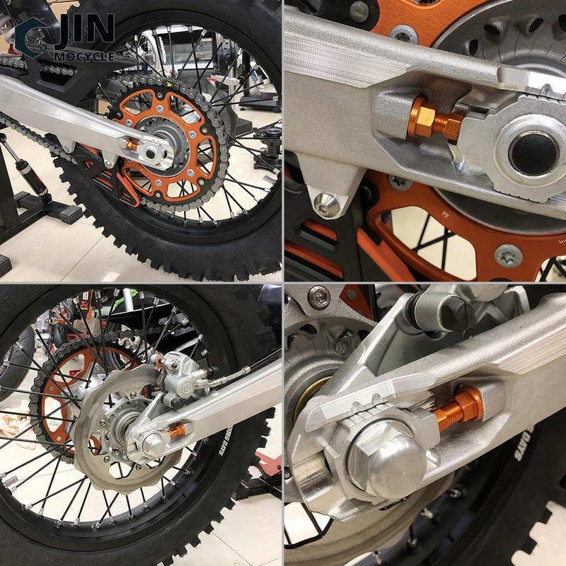 Blocuri de punte spate M10 șurub de reglare a lanțului pentru KTM SX SXF EXCF 125 150 250 350 450 530 690 990 1190 SMC SMR Adventure RC8