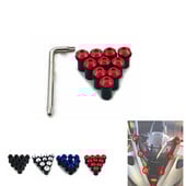 Șuruburi de parbriz M5 de 5 mm, monturi de carenare, șuruburi de parbriz pentru Honda CBR600 CBR 600 F4i CBR1000RR CB400 VFR800