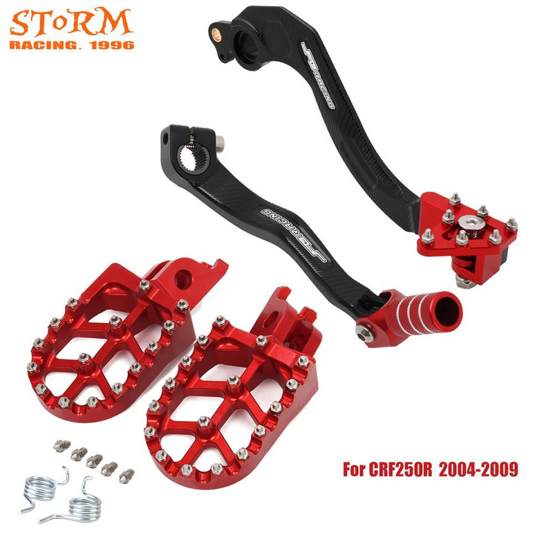За HONDA CR250R CRF150R CRF250R CRF450R CRF450RX CRF450X 2001-2009 2010-2020 Ново стъпало Подложка за крака Спирачни педали Лост за превключване