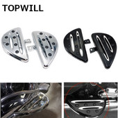 Podnice za noge stražnjeg suvozača na motociklu Podne daske Podnice za noge Crna/Kromirana za Harley Sportster XL 883 1200 Touring Dyna