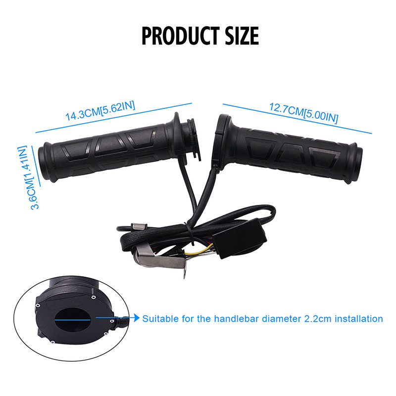 Mânere încălzite de mână pentru motociclete Mânere modelate electrice Bară de motor pentru scuter Încălzitor de mâini 22 mm motocross vespa Mâner reglabil cu prindere caldă