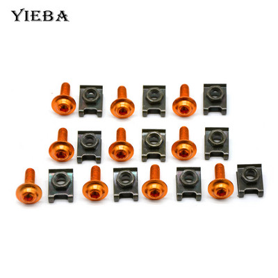 10 komada CNC motocikla Aluminij 6 mm Vijci oplate Spire Brzina Stezaljke Vijci Opružne matice Za RC 390 125 125 SX 125 EXC